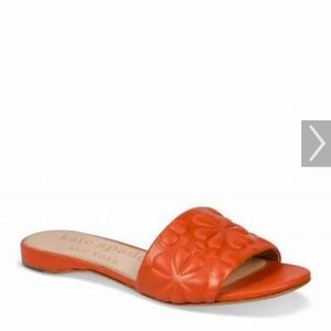 Kate Spade Leather Emmie slide orange. Size 7.5.